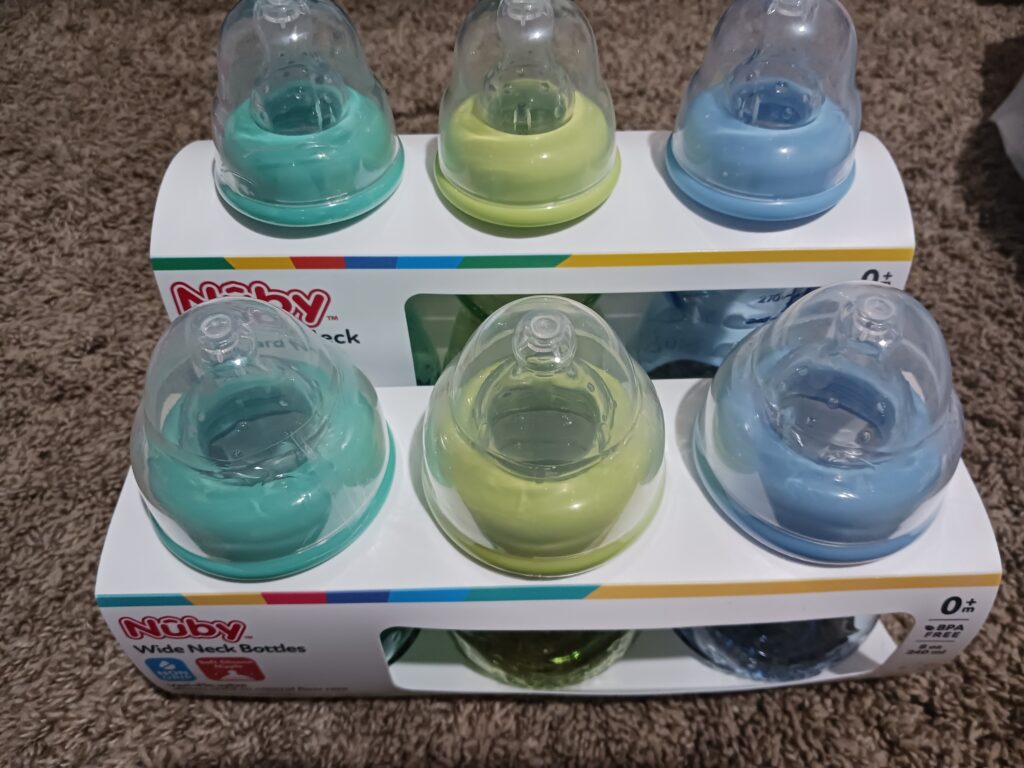 a plastic water bottle on the counter