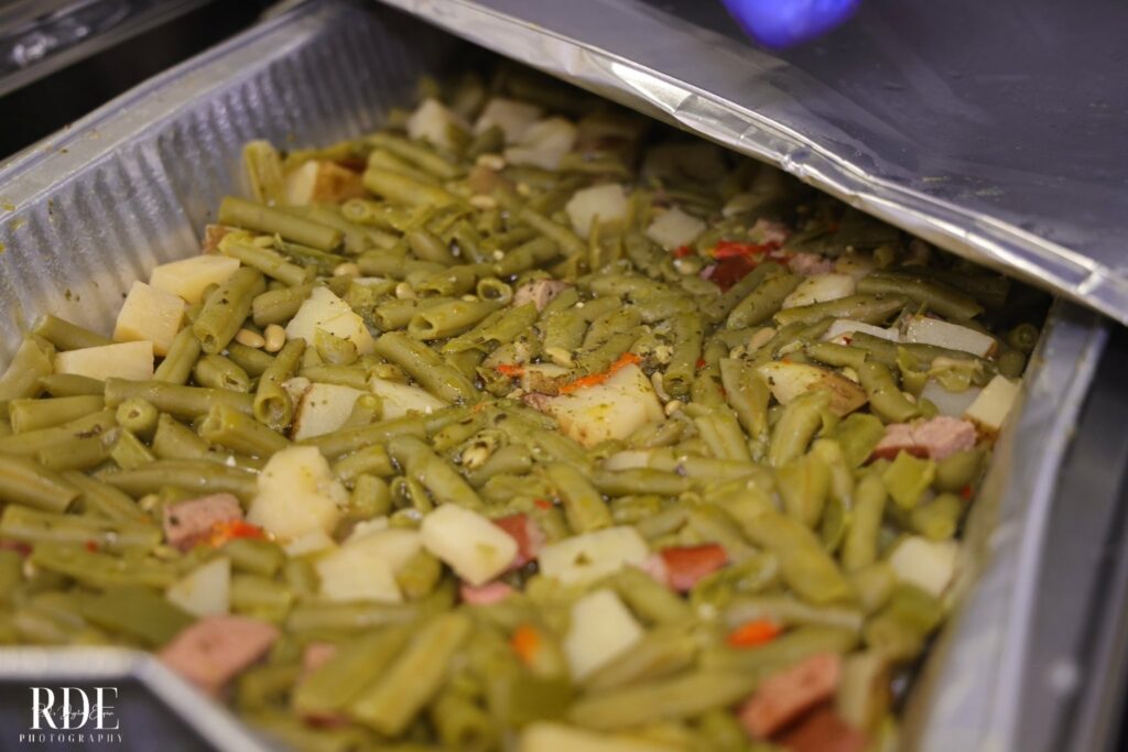 a plastic container of food