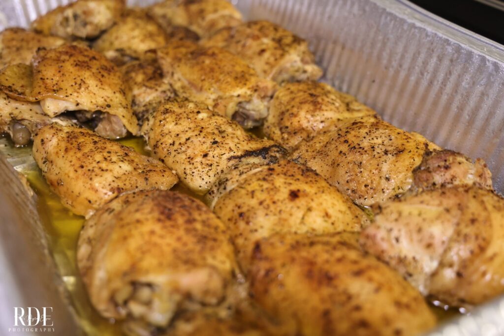 a close up of food