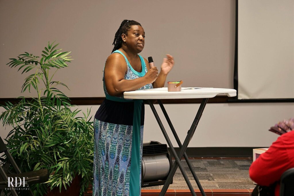 a person sitting on a table
